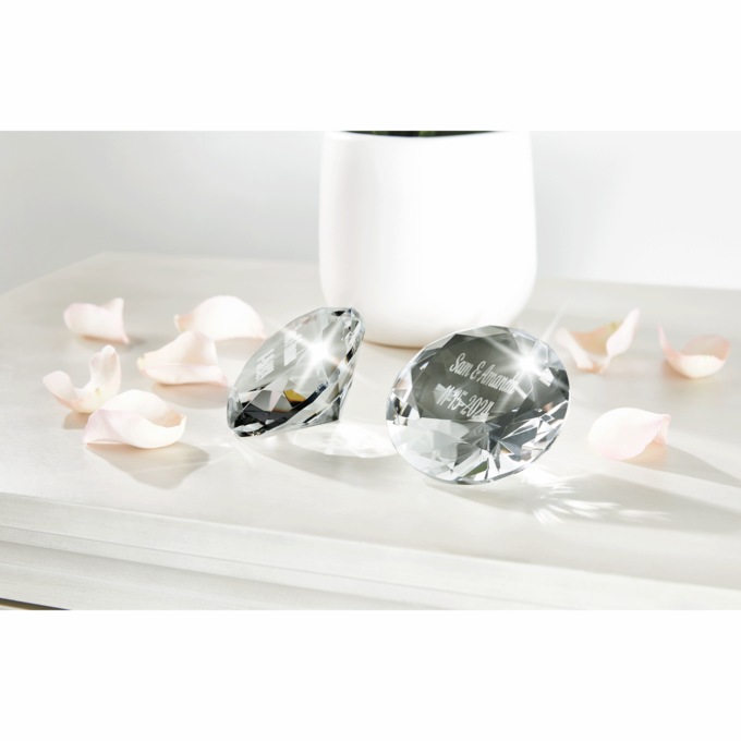 Personalized Faceted Glass Set Around, , large