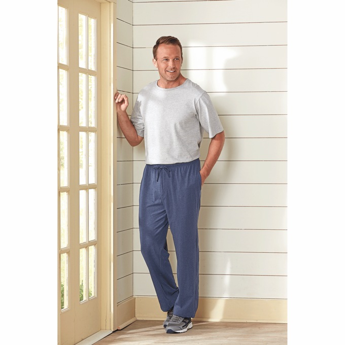 Men's Relaxed-Fit Drawstring-Waist Lounge Pant, , large