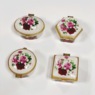 Set of 4 Floral Trinket Boxes, , large