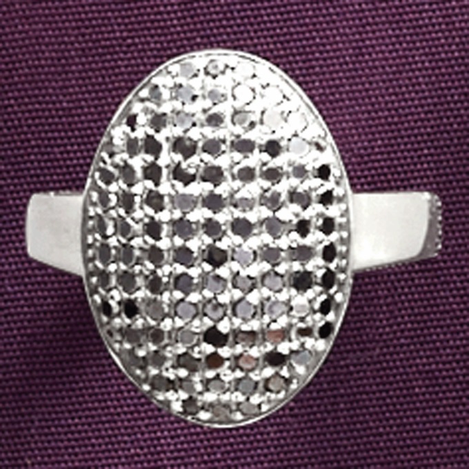 Black Diamond Cluster Ring, , large