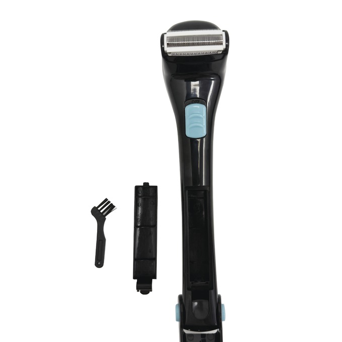 Long-Reach Cordless Battery Shaver with Adjustable Handle, Black, large