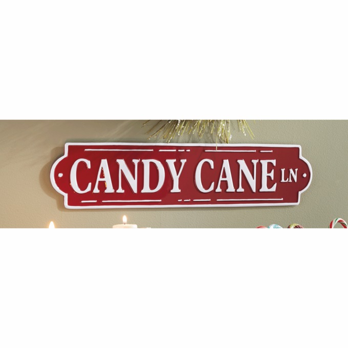 Candy Cane Lane Sign, , large