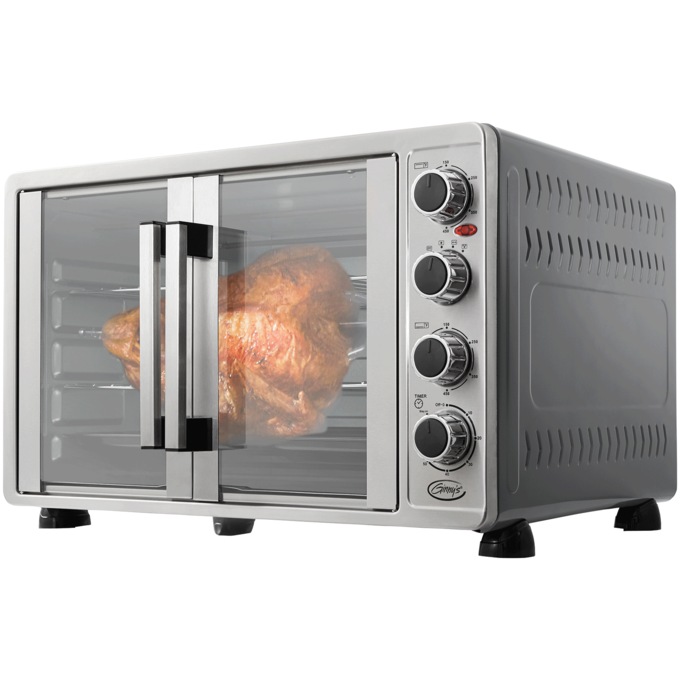 Pizza Rotisserie Electric Countertop Toaster Oven With Double