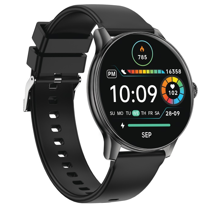IG Round Smartwatch, Black, large