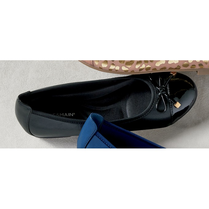 Monroe and Main Cap Toe Bow Ballet, , large