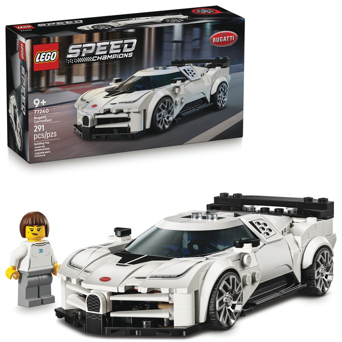LEGO Speed Champions Bugatti Centodieci Hyper Sports Car, Multi, large
