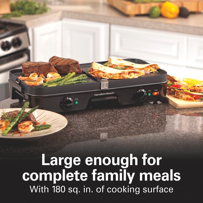 Hamilton Beach 3-in-1 Grill/Griddle, , large