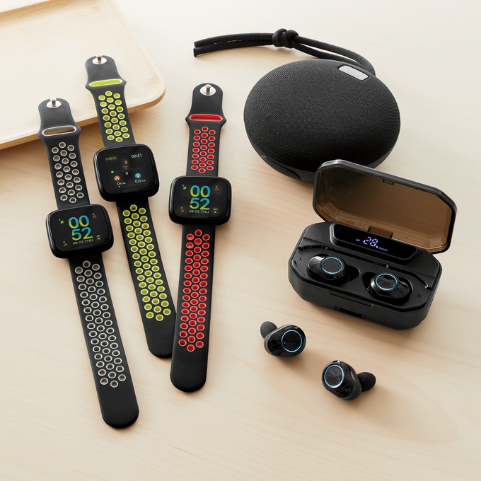 3-In-1 Combo Earbuds, Speaker and Smartwatch, , large