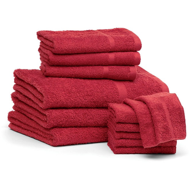Serene Cotton Terry Bath Towel Set, 12 Pieces, , large