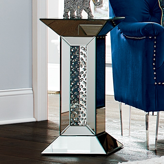 Nissa Mirror Pedestal Table, , large