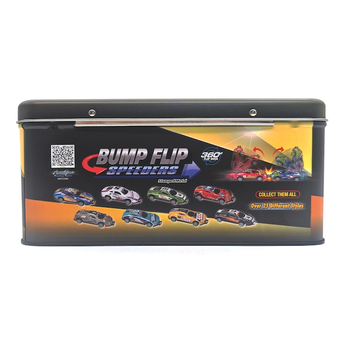 Set of 18 Bump Flip Speeders Cars with Carry Case, , large