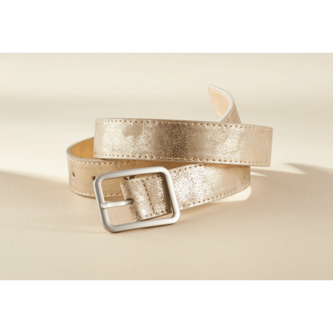 Distressed Metallic Belt, , large