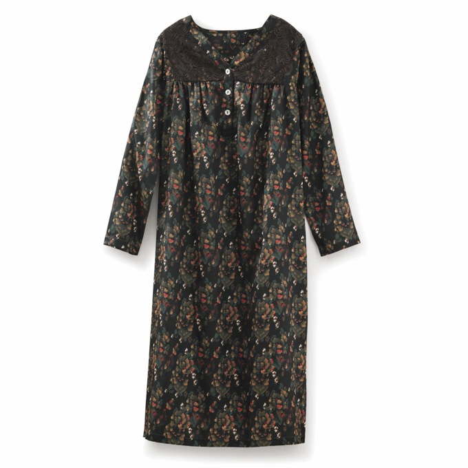 Brushed Back Satin Gown, , large