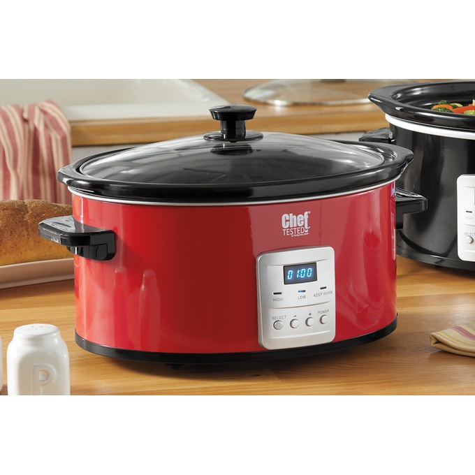 Chef Tested 6-Quart Digital Slow Cooker, , large