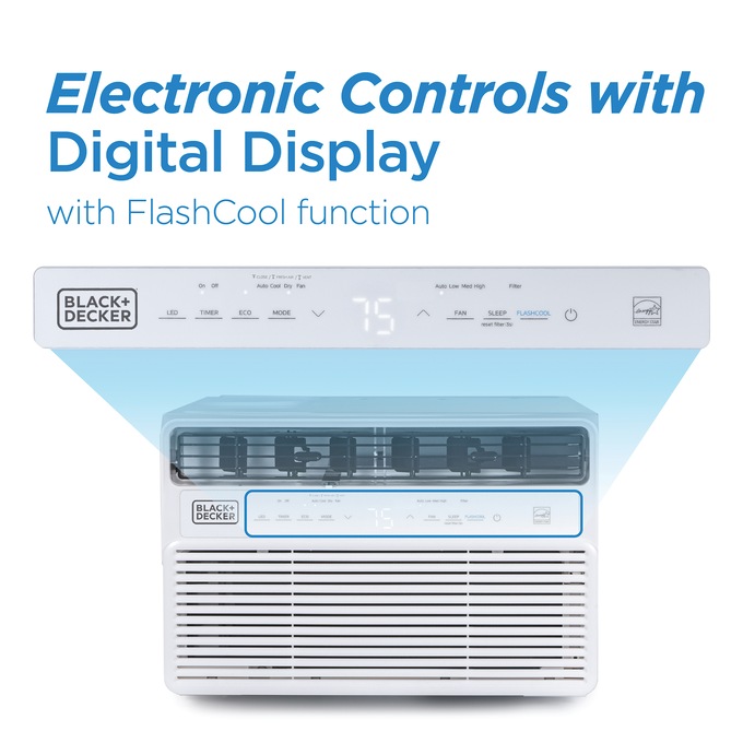 BLACK+DECKER 12000 BTU Window Air Conditioner with Inverter Technology, , large