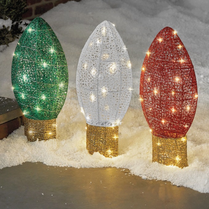 Set of 3 Bulb Pathway Markers, , large