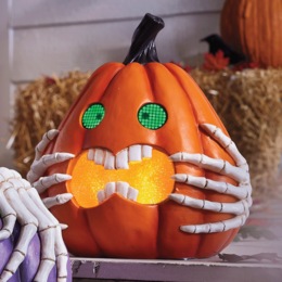 Digital-Eyed Pumpkin Figure, , large