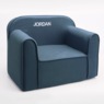 Kid's Lightweight Foam Chair with Washable Cover and Carry Handle, Indigo Blue, large