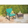 Bisbee Wicker Chair, Teal, large