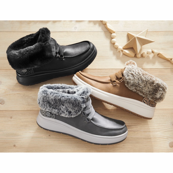 Skechers Slip-Ins Skip Cute Wave Fur Fancies Bootie, , large