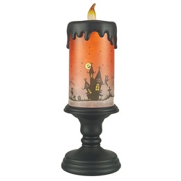Halloween Snow Globe Flameless Candle, , large