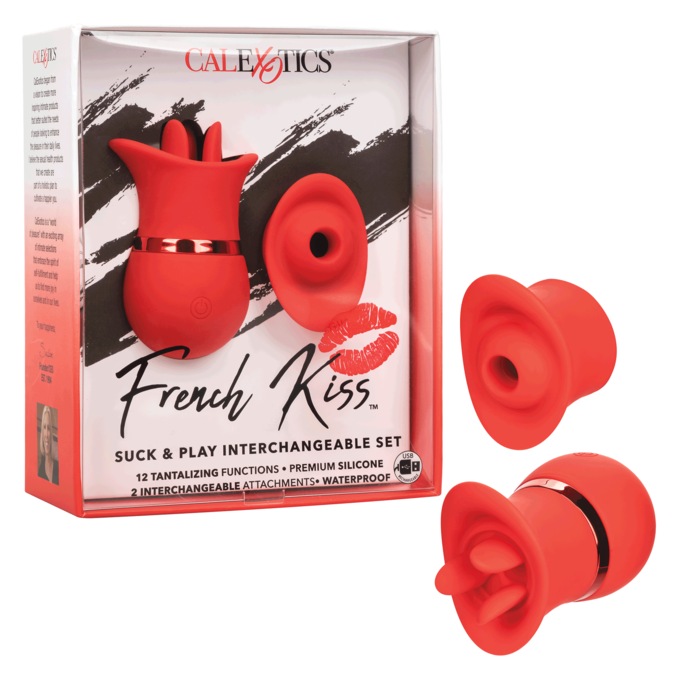 French Kiss Suck & Play Interchangeable Set By Calexotics, , large