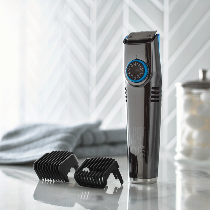 Barbasol Rechargeable Vacuum Beard Trimmer, Black, large