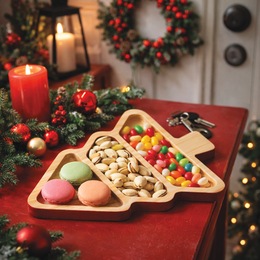 Christmas Tree Wood Plate, , large