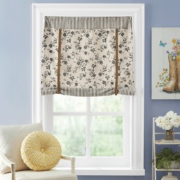 Reversible Faux-Leather Strap Roll-Up Shade, , large