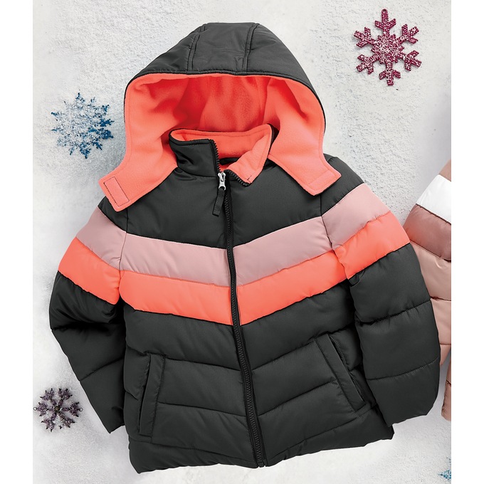 Platinum Girls&#39; Colorblock Puffer Jacket, , large