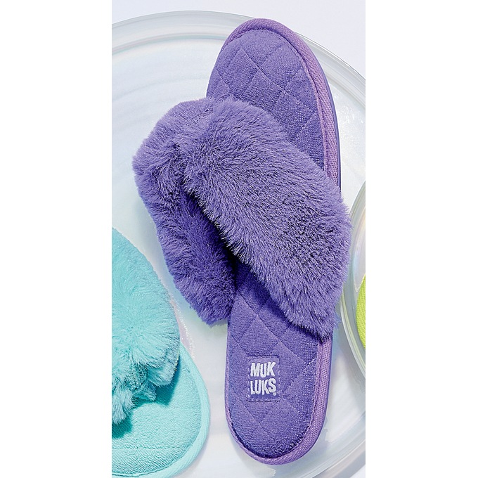 MUK LUKS Maren Quilted-Terry Slipper, , large
