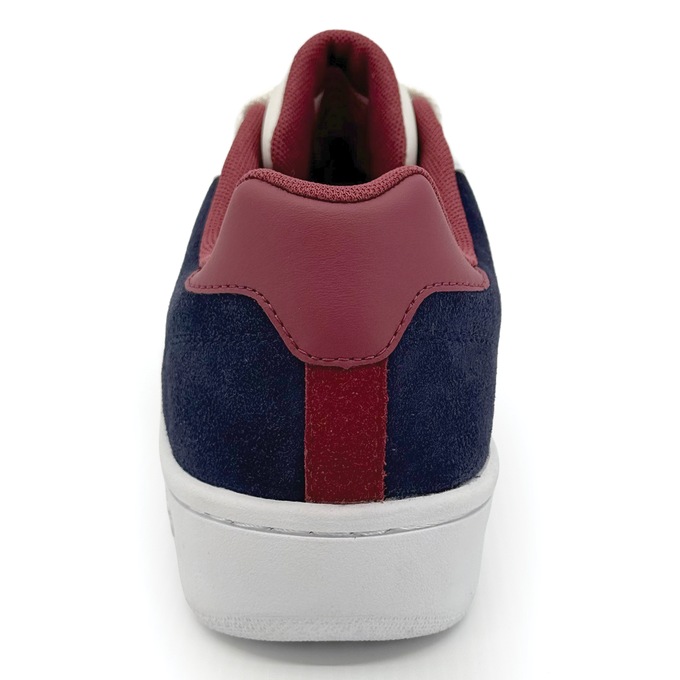 K-Swiss Men's Court Palisades Shoe, Blanc Indigo Tibetan Red White, large