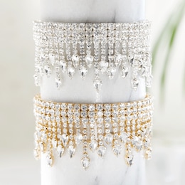 Crystal Pav&eacute; Pear-Drop Bracelet, , large
