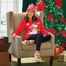Lit Christmas Beanie, Red Oh Deer, large