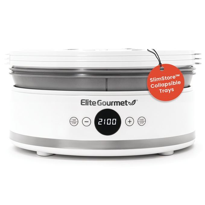 Elite Gourmet Digital Food Dehydrator, White, large