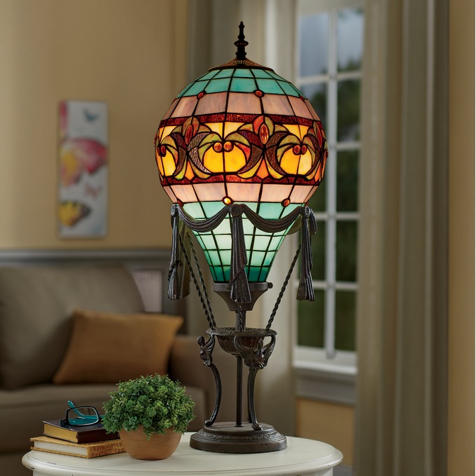 Stained Glass Air Balloon Table Lamp Montgomery Ward