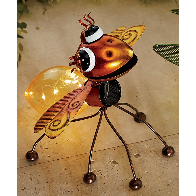 Solar Butterfly or Grasshopper Figurine, , large