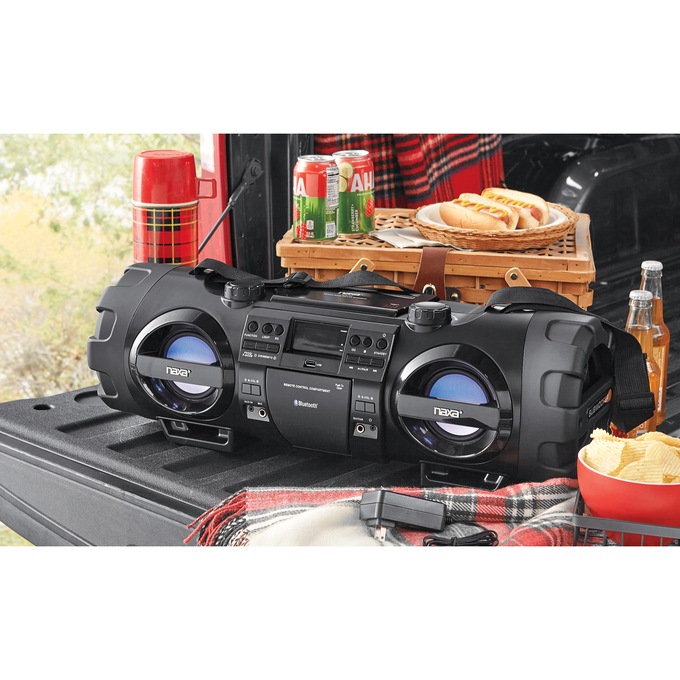 Emerson MP3/CD Bass Reflex Boom Box & PA System with Bluetooth, , large