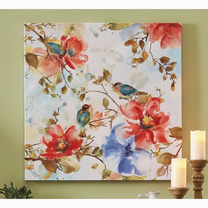 Floral Birds Wall Art, , large