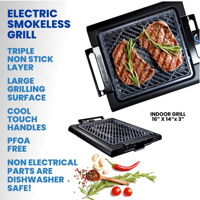 Granitestone Diamond Smokeless Grill, , large