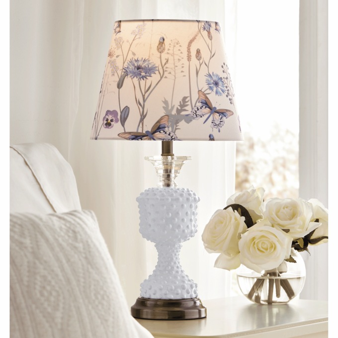 Butterfly Hobnail Table Lamp, , large