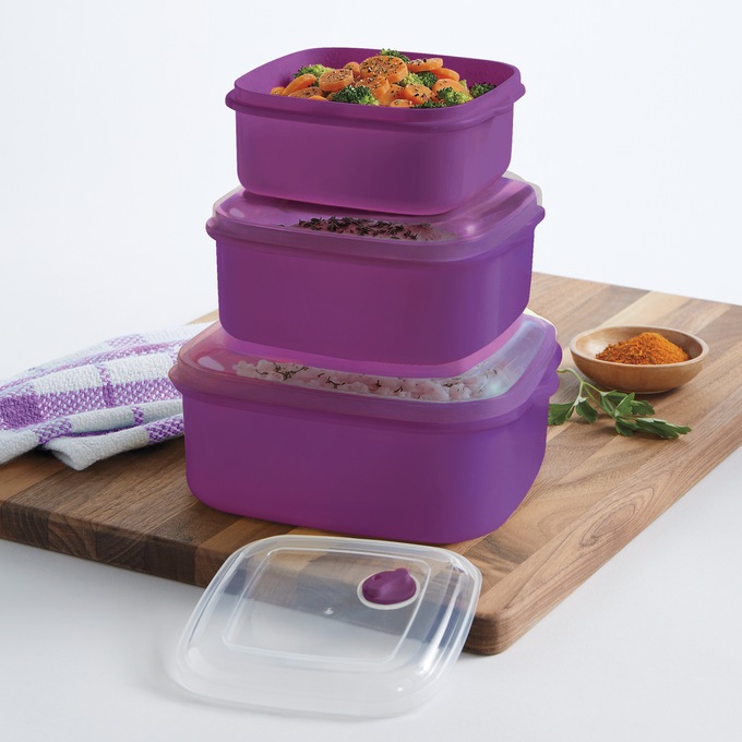 6-Piece Plastic BPA-Free Food Storage Set, , large