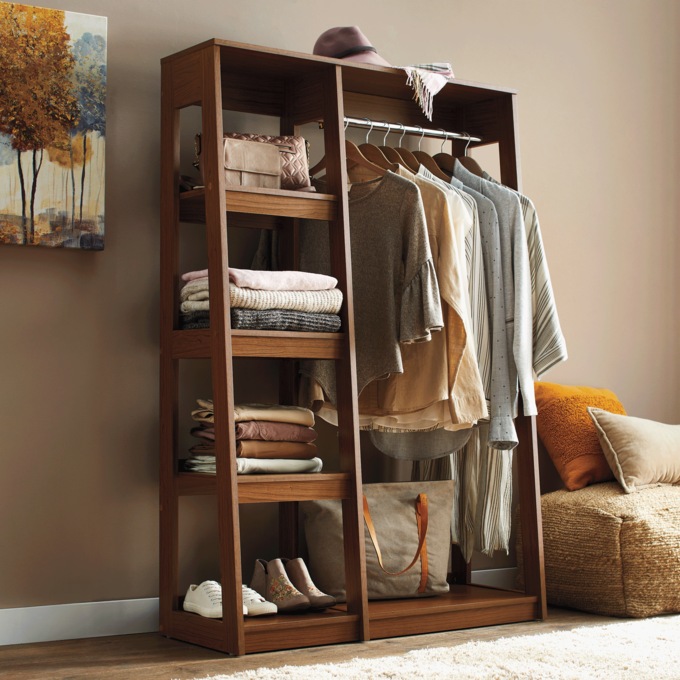 Malta Clothes Rack, Walnut, large