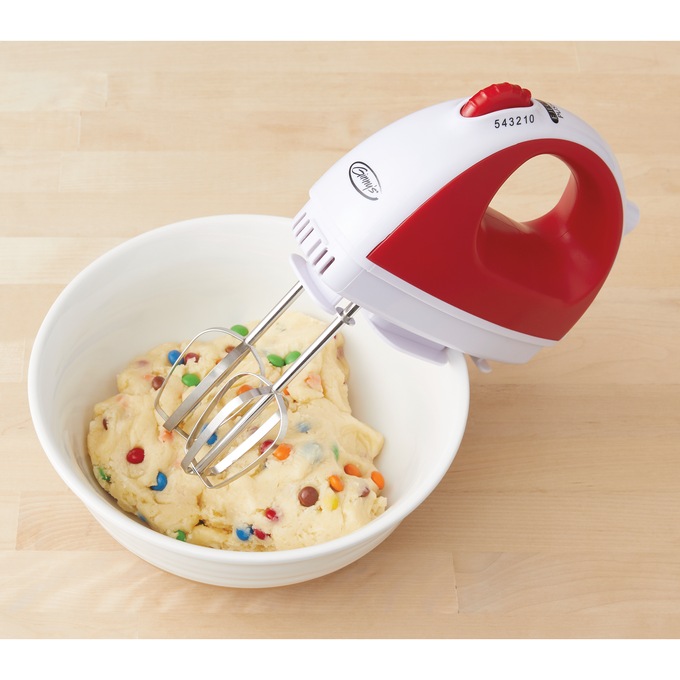 Ginny's Brand 5-Speed Hand Mixer with Storage Case for Cord and Attachments, , large
