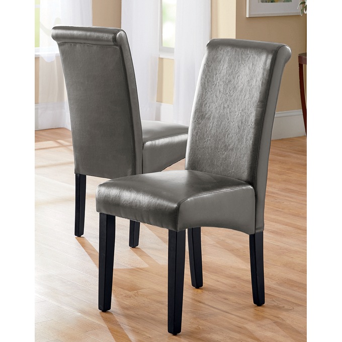 High back dining shop chairs grey