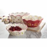 Set of 3 Holiday Ruffle-Edge Bowls, , large