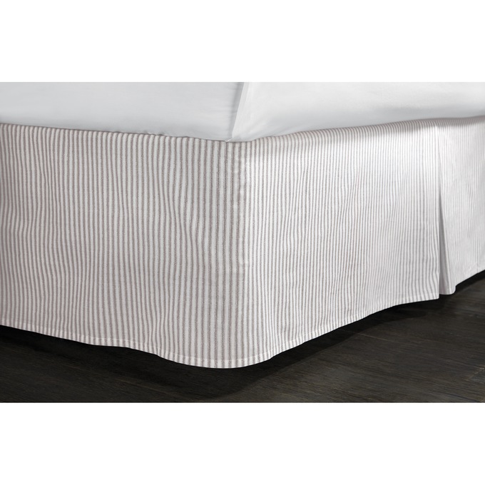 Ticking Stripe Bedskirt, , large