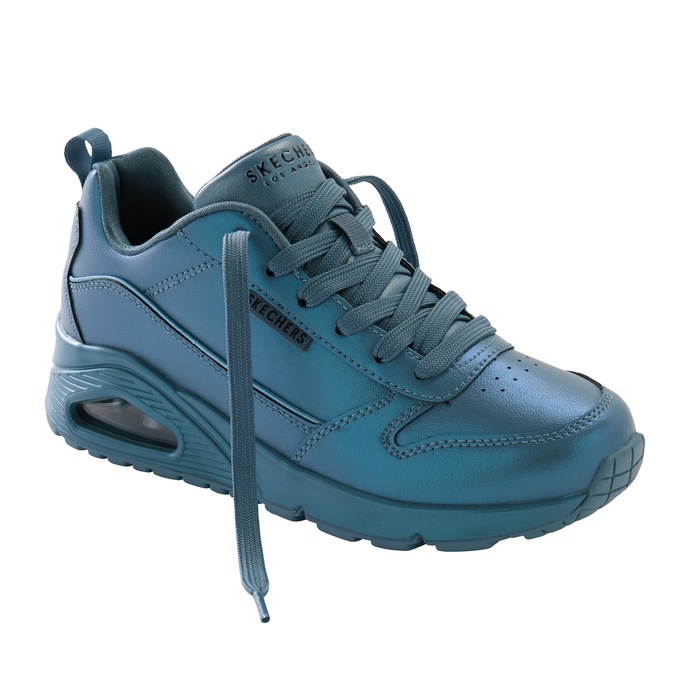 Skechers Women's Uno Galactic Gal Metallic Lace-Up with Hidden Wedge Heel, , large