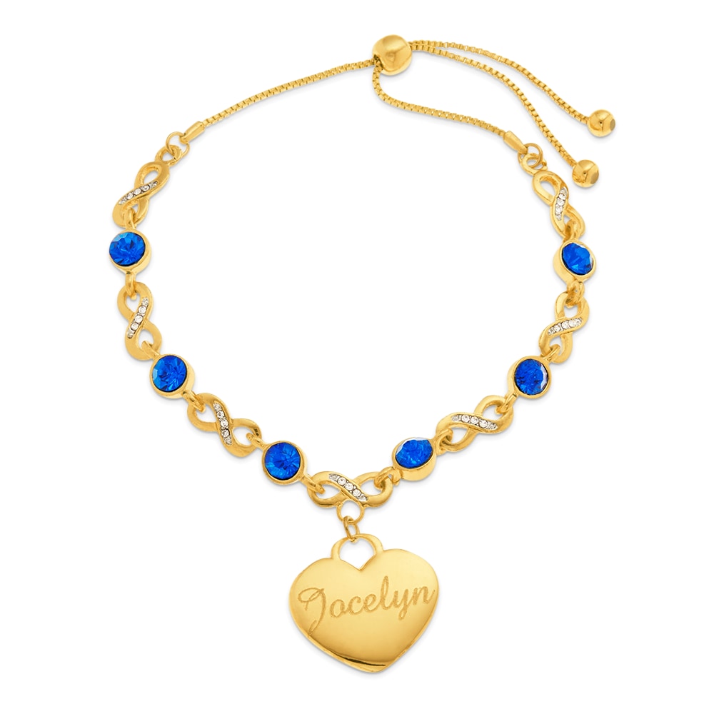 Personalized Name/Birthstone Infinity Bracelet, , large