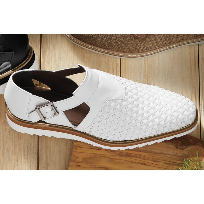 Alvarado Men's Woven Leather City Sandal with Memory Foam Footbed, , large